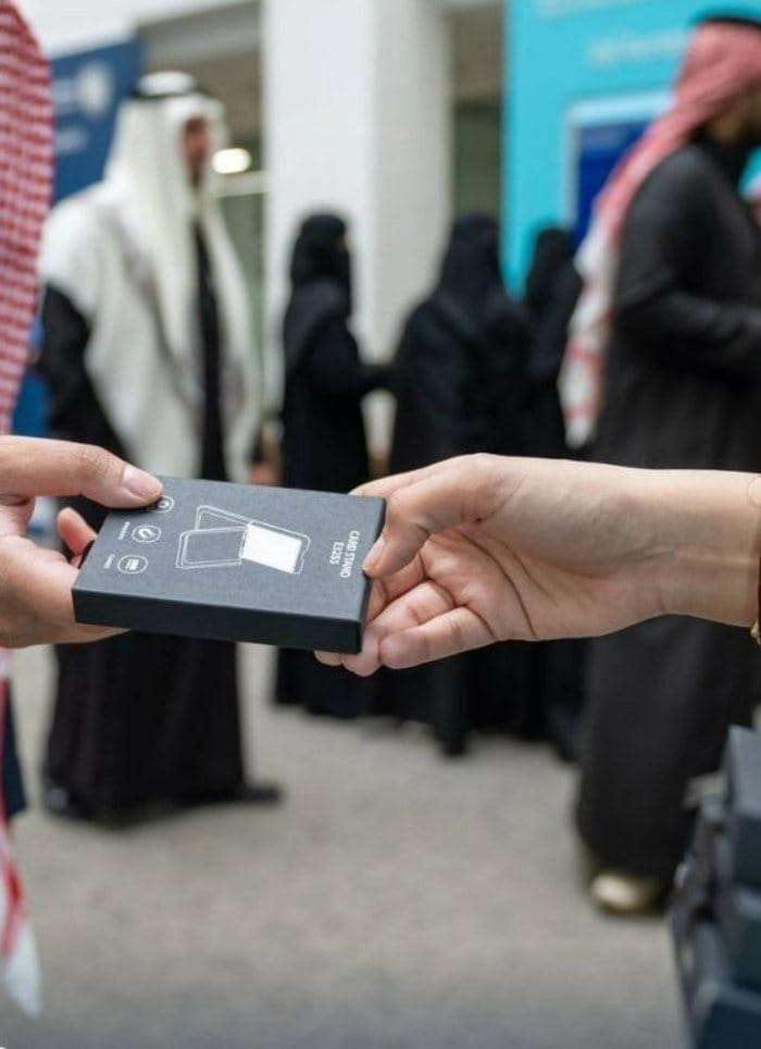 Awareness giveaways handed to event visitors