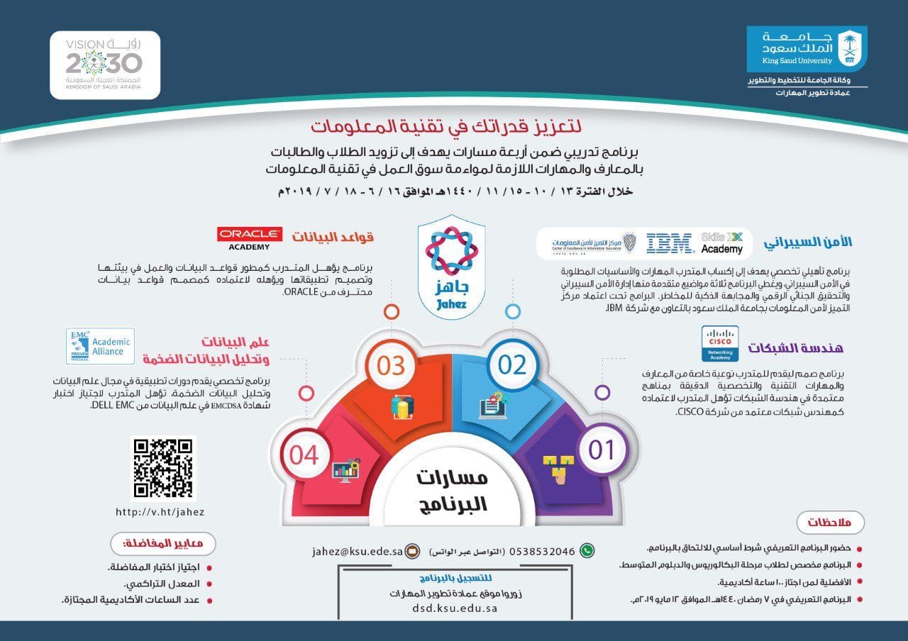 مركز التميز لأمن المعلومات يدرب طلاب مسار الأمن السيبراني في برنامج جاهز 3