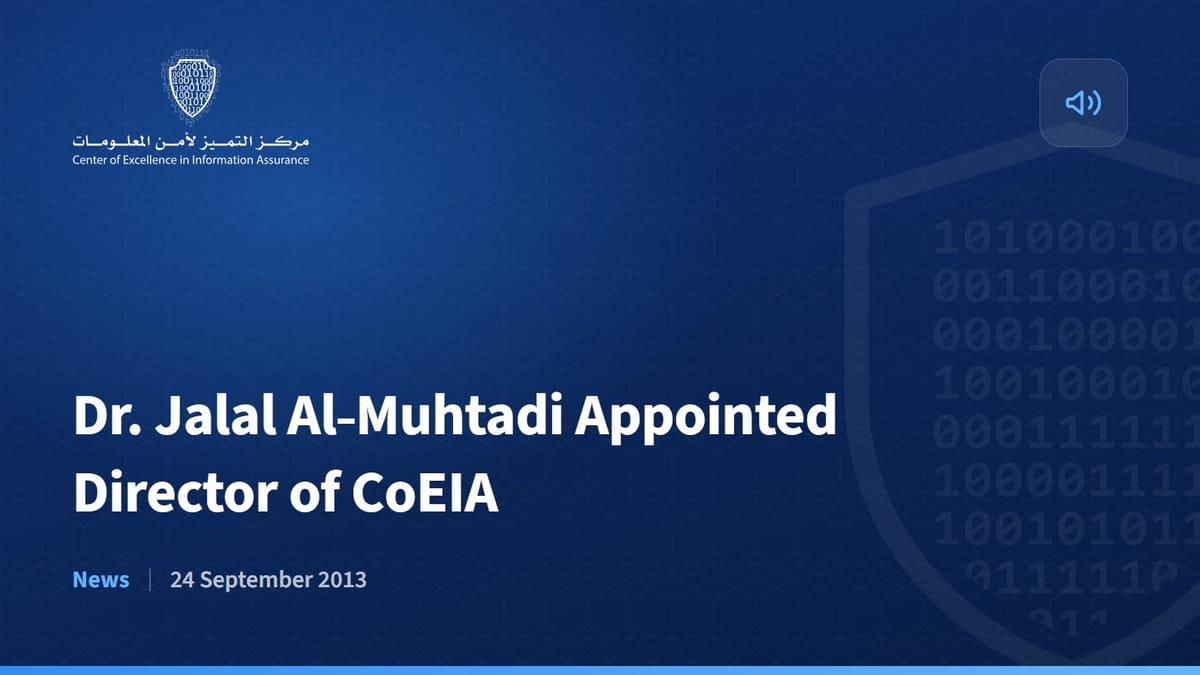 Dr. Jalal Al-Muhtadi Appointed Director of CoEIA
