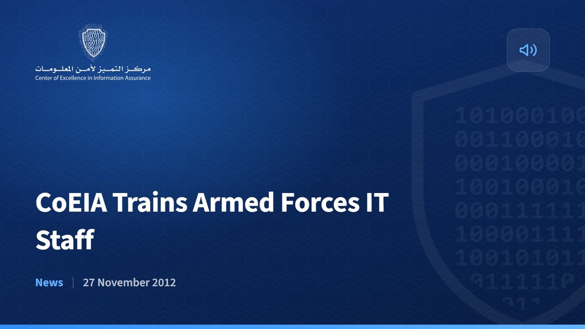 CoEIA Trains Armed Forces IT Staff