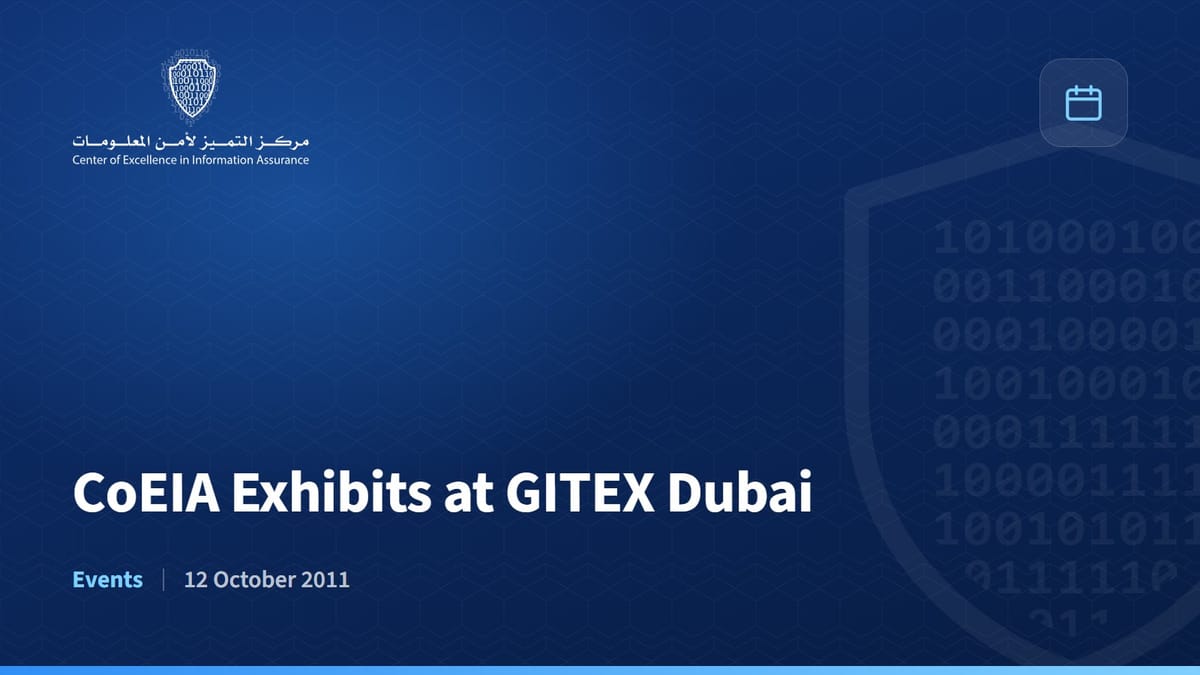 CoEIA Exhibits at GITEX Dubai