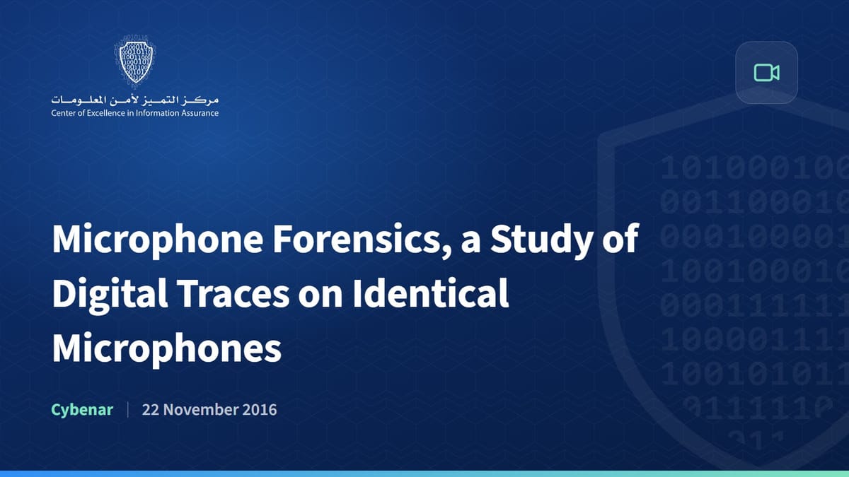 Microphone Forensics, a Study of Digital Traces on Identical Microphones