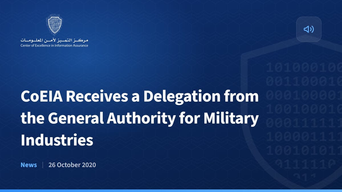 CoEIA Receives a Delegation from the General Authority for Military Industries