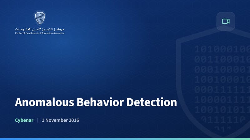 Anomalous Behavior Detection
