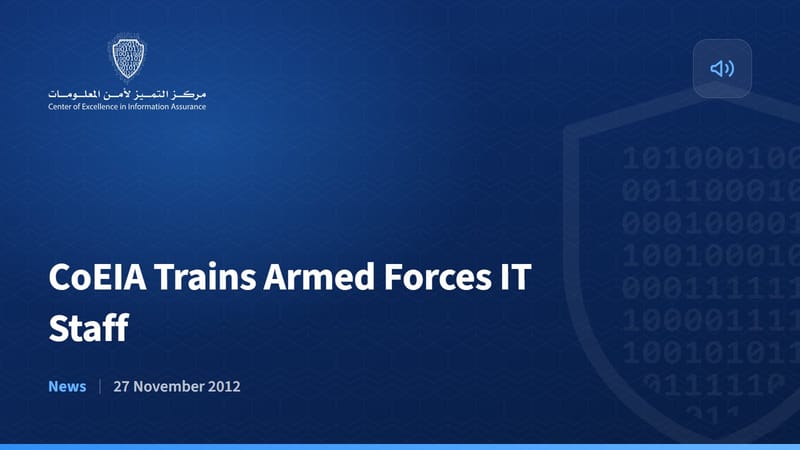 CoEIA Trains Armed Forces IT Staff