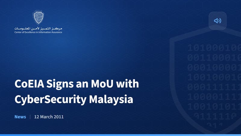 CoEIA Signs an MoU with CyberSecurity Malaysia