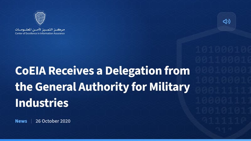 CoEIA Receives a Delegation from the General Authority for Military Industries