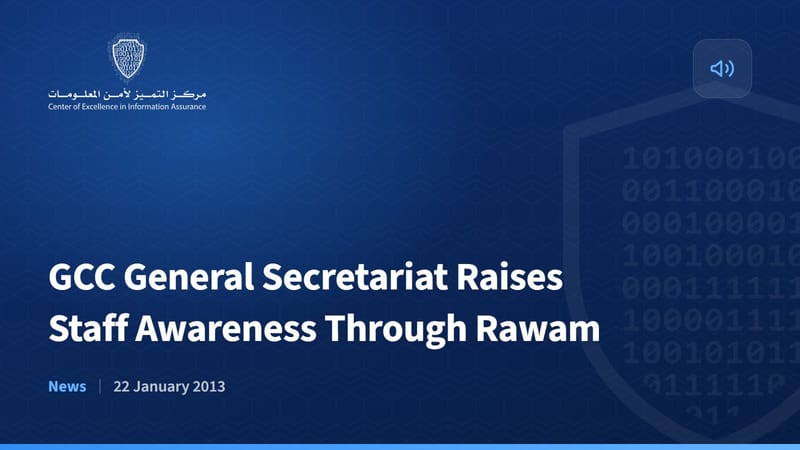 GCC General Secretariat Raises Staff Awareness Through Rawam