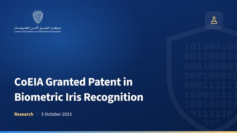 CoEIA Granted Patent in Biometric Iris Recognition