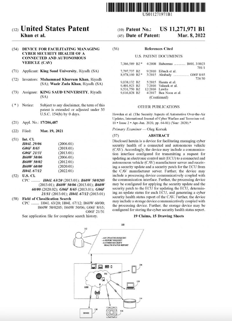CoEIA Granted US Patent in Vehicle Cybersecurity